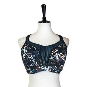 Panache Sports Bra Convertible Underwire Lined Black Multi Women’s Size 38DDD